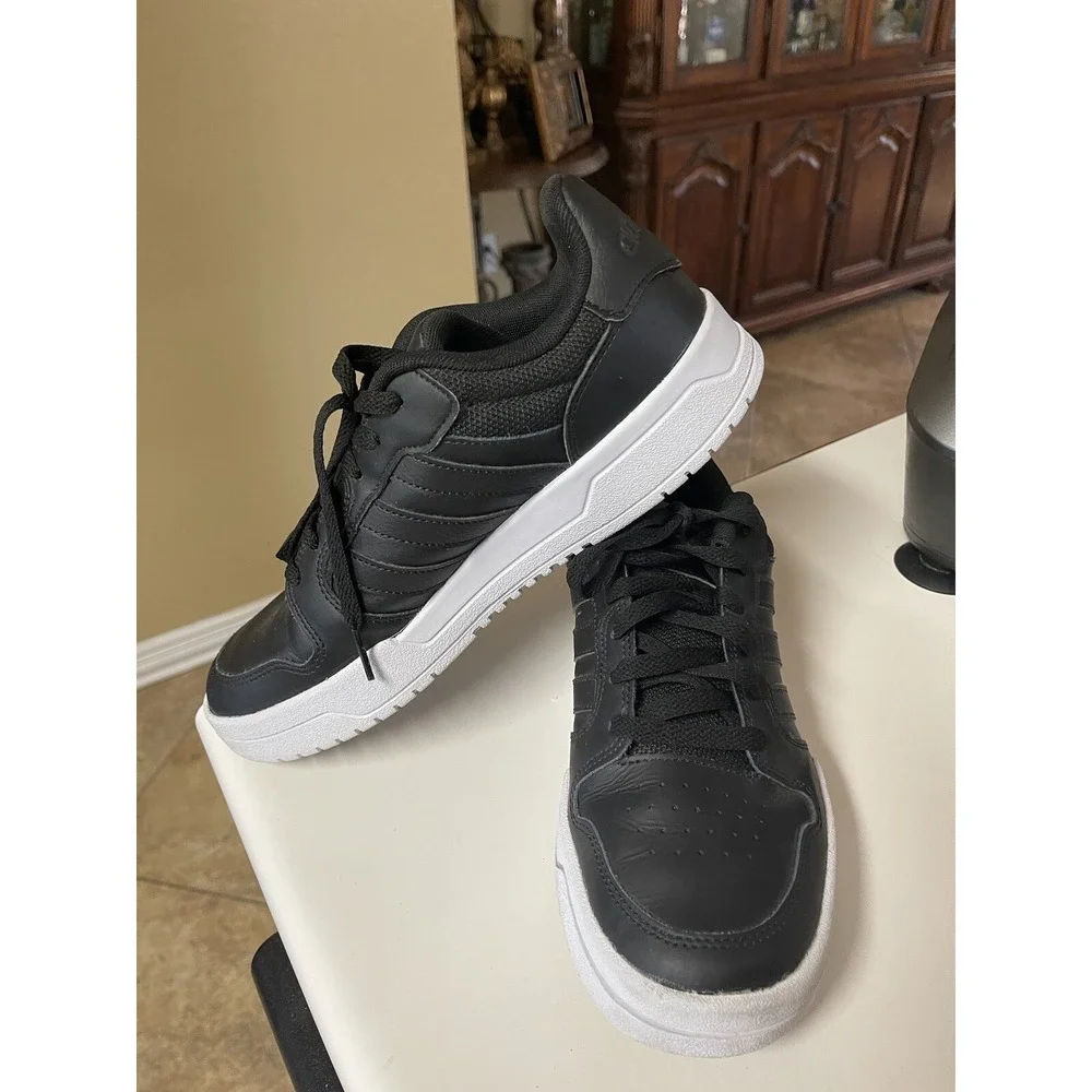 Adidas Entrap Core Black Mens 8.5 Low Top Sneakers Casual‎ Athletic Shoes Trendy
